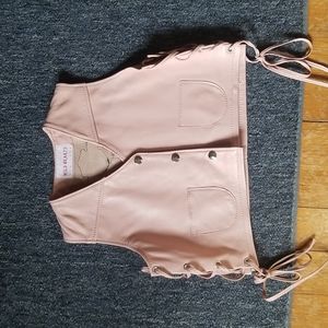 Baby leather vest